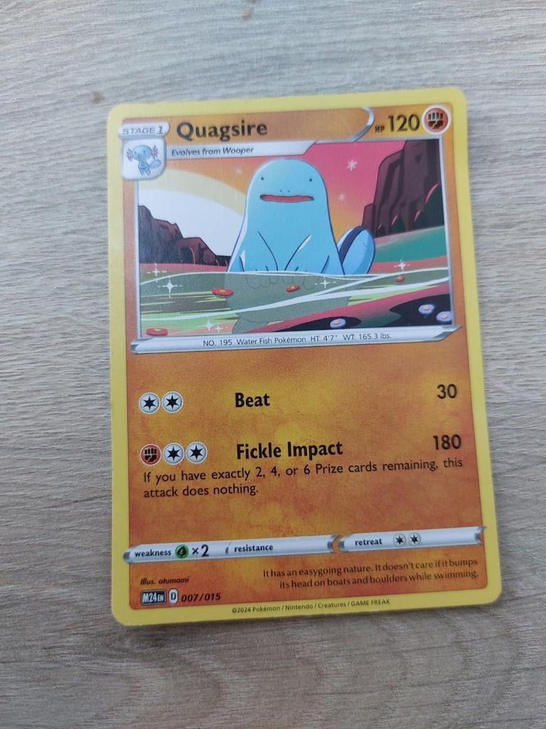 Pokemonkaart quagsire, Ophalen of Verzenden