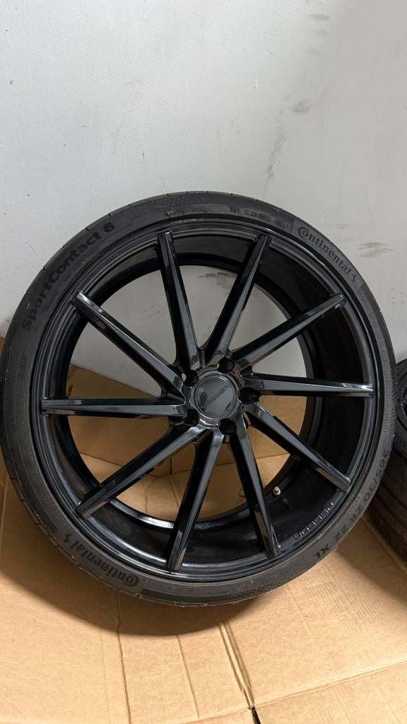 VOSSEN CVT velgen Continental SportContact 6 22x9J ET37, Auto-onderdelen, Banden en Velgen, 285 mm, Banden en Velgen, Overige maten