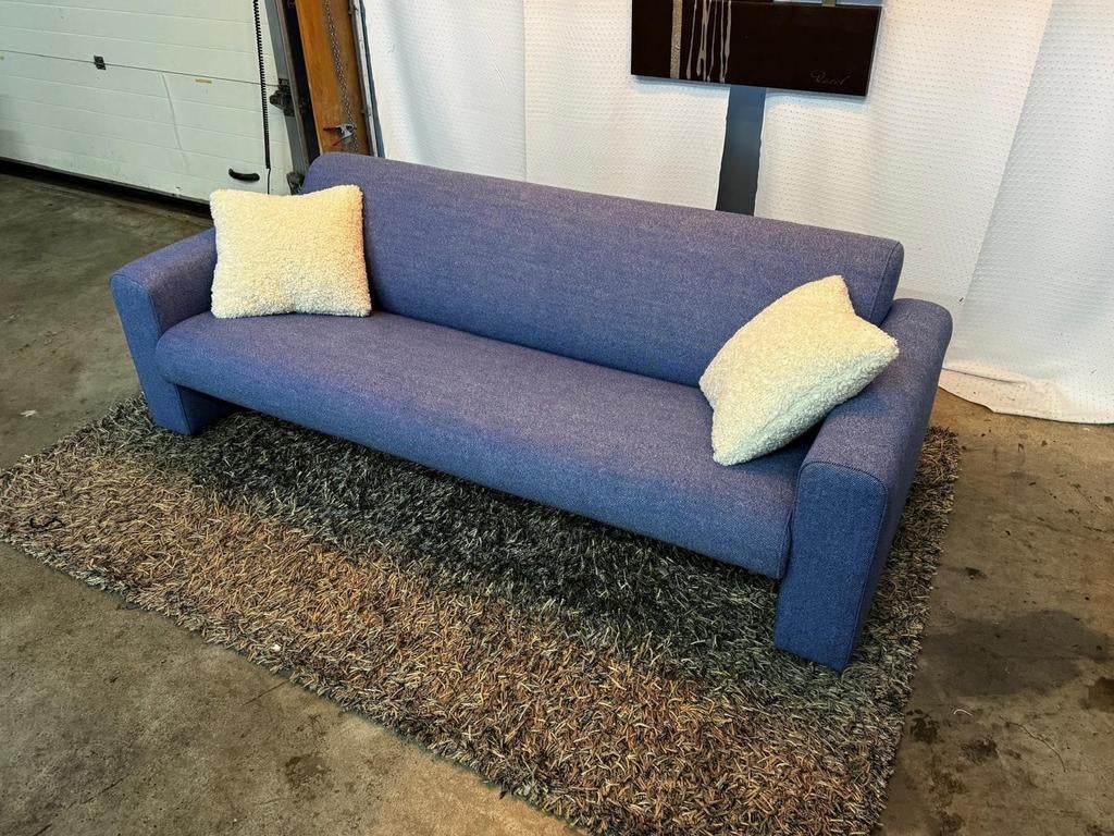 Artifort c691 model 3-zitsbank wol blauw, Tweepersoons, 75 tot 100 cm, Ophalen of Verzenden, Zo goed als nieuw