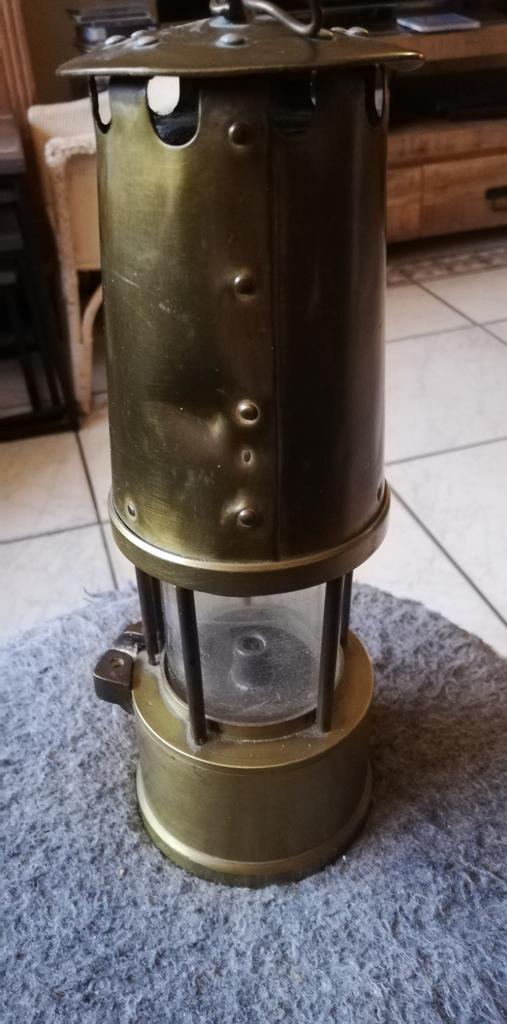 Oude mijnwerkers lamp, Ophalen of Verzenden, Koper