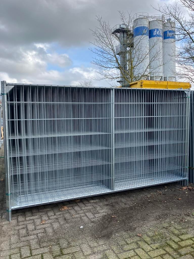 Bouwhekken zwaar + middenbuis 350 x 200 cm €38,- ex per hek, Doe-het-zelf en Verbouw, Steigers, Ophalen, Nieuw, Overige typen