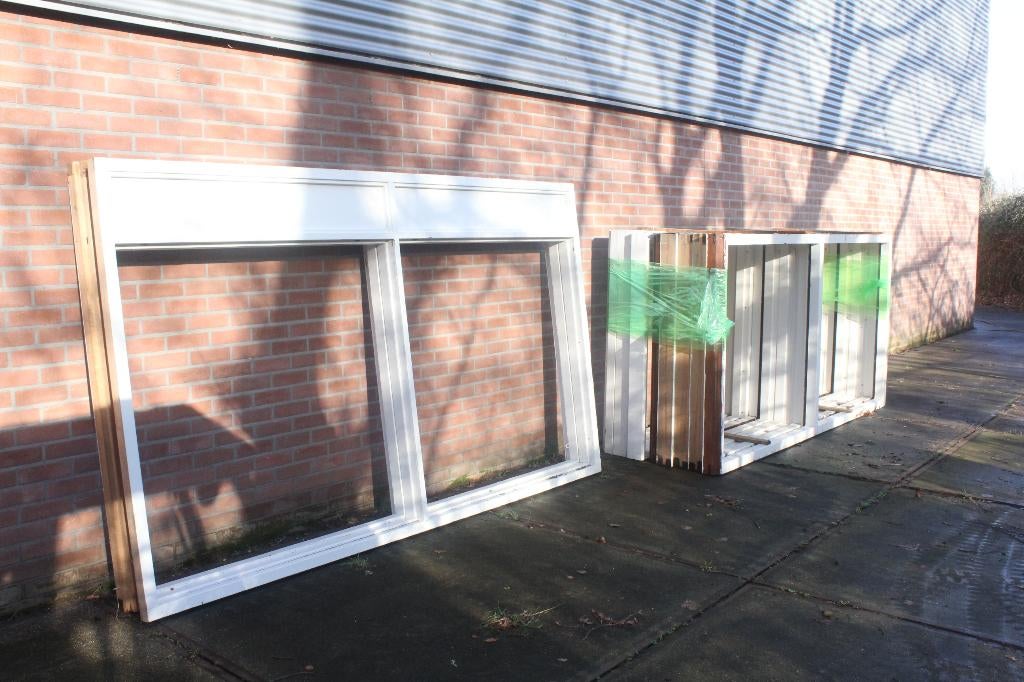 Grote hardhout kozijnen - ramenpui - ramenwerk, Doe-het-zelf en Verbouw, Kozijnen en Schuifpuien, Exclusive Houtbouw, Ophalen of Verzenden