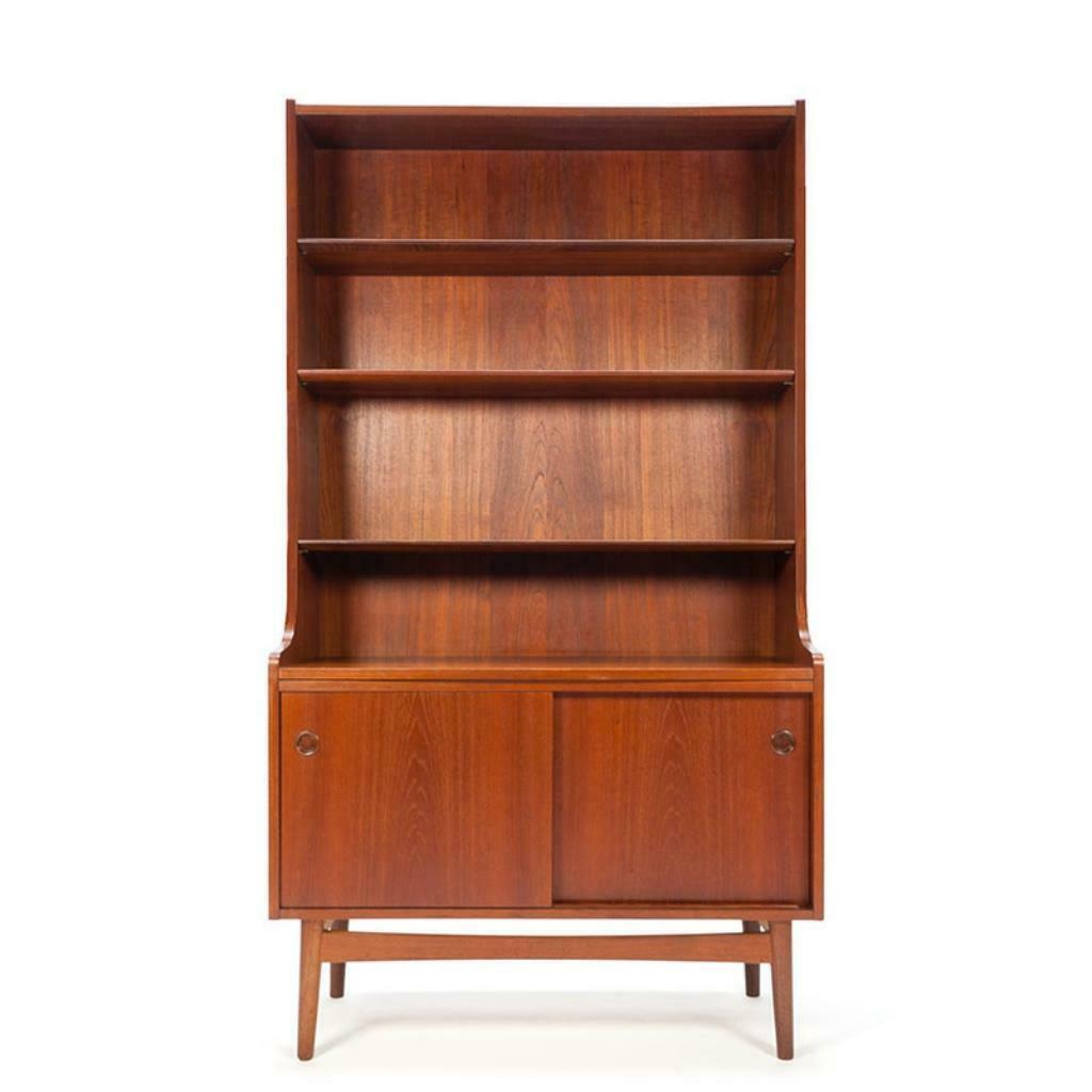 Deense vintage design boekenkast teak jaren 50 , 60, Ophalen, Gebruikt, Met lade(s), 50 tot 100 cm