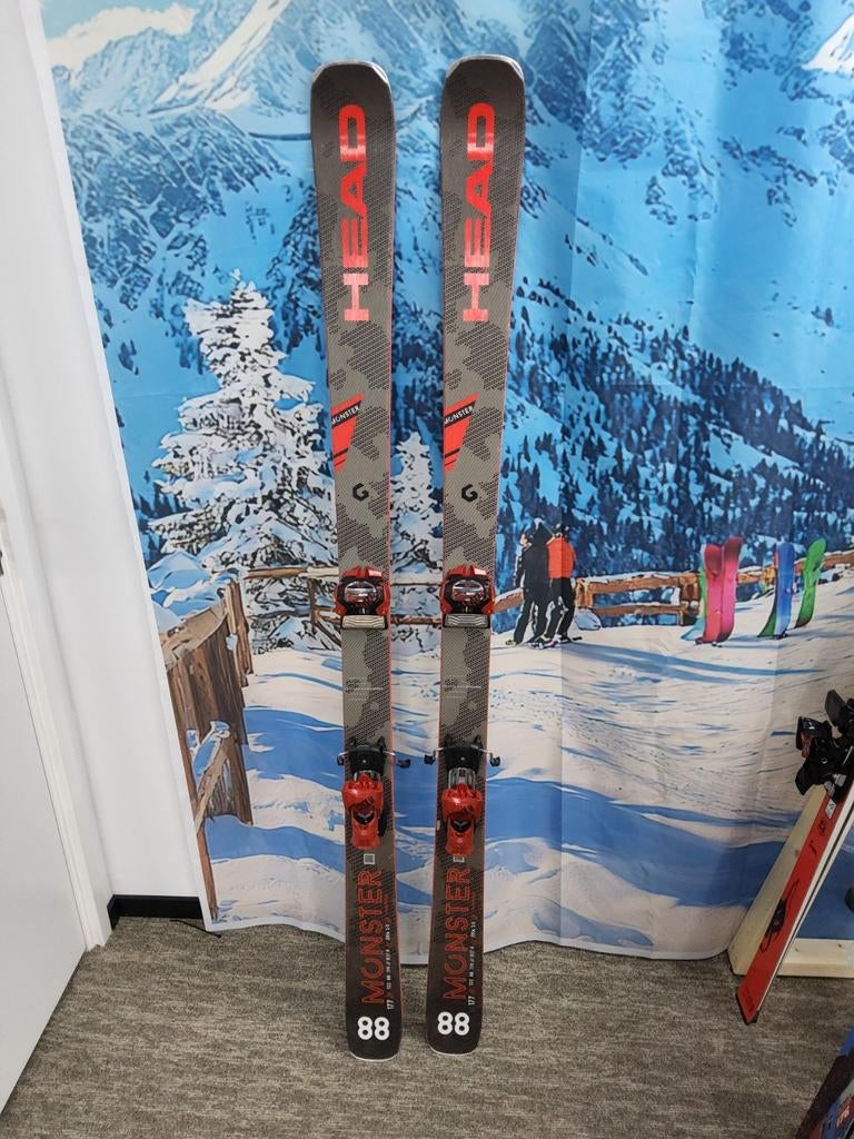 Head Monster 88 Ski's - Topconditie! - 177cm, 160 tot 180 cm, Ophalen of Verzenden, Zo goed als nieuw, Carve