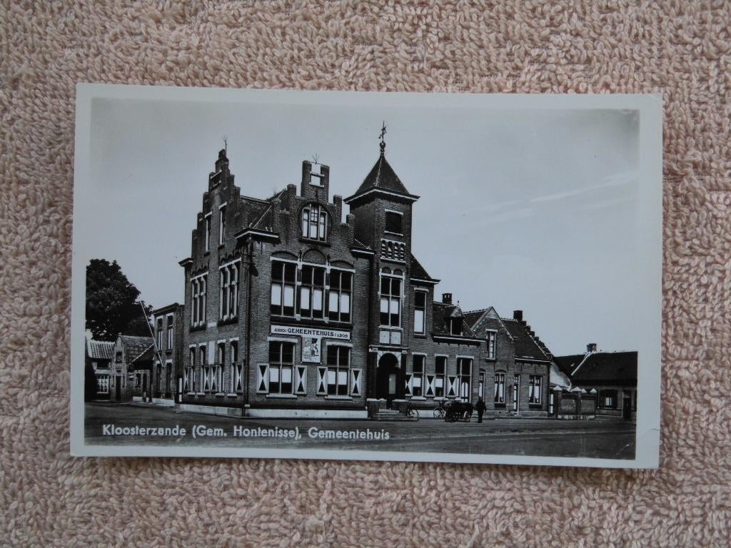 Kloosterzande , Gemeente Hontenisse Gemeentehuis, Ophalen of Verzenden, 1920 tot 1940, Ongelopen, Zeeland