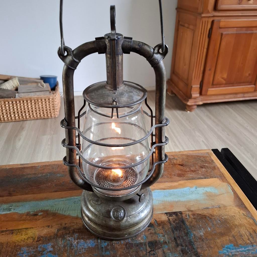 Olielamp/ stormlamp, Antiek en Kunst, Antiek | Lampen, Ophalen