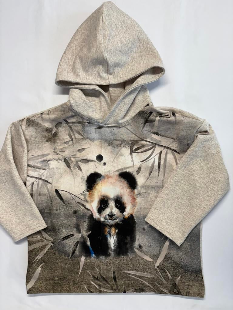 Trui met capuchon / hoodie #panda maat 104, Trui of Vest, Nieuw, Ophalen of Verzenden, Maaike Maakt't