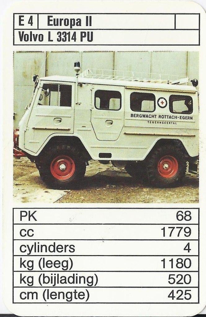 Kw2689 autokaartje volvo l 3314 pu, Verzenden, Zo goed als nieuw, Auto's
