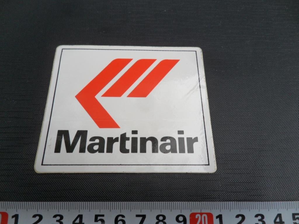 sticker MARTINAIR logo  Luchtvaart, Ophalen, Zo goed als nieuw