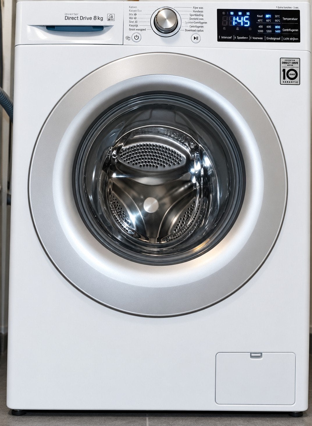 vrij nieuwe LG Direct Drive 8kg wasmachine van augustus 2021, Witgoed en Apparatuur, Ophalen, 1200 tot 1600 toeren, 8 tot 10 kg