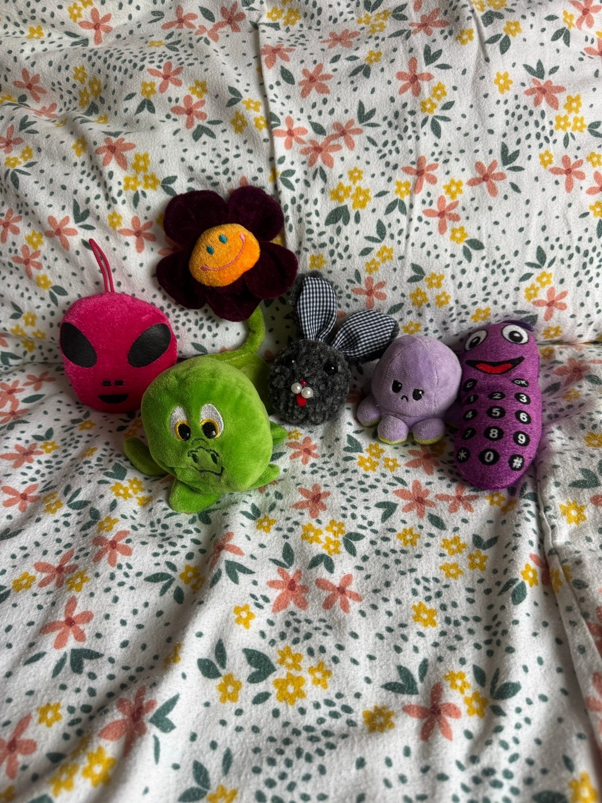 Leuke kleine knuffels, 6x, Gebruikt, Ophalen of Verzenden, Roze, Klein (minder dan 20 cm)