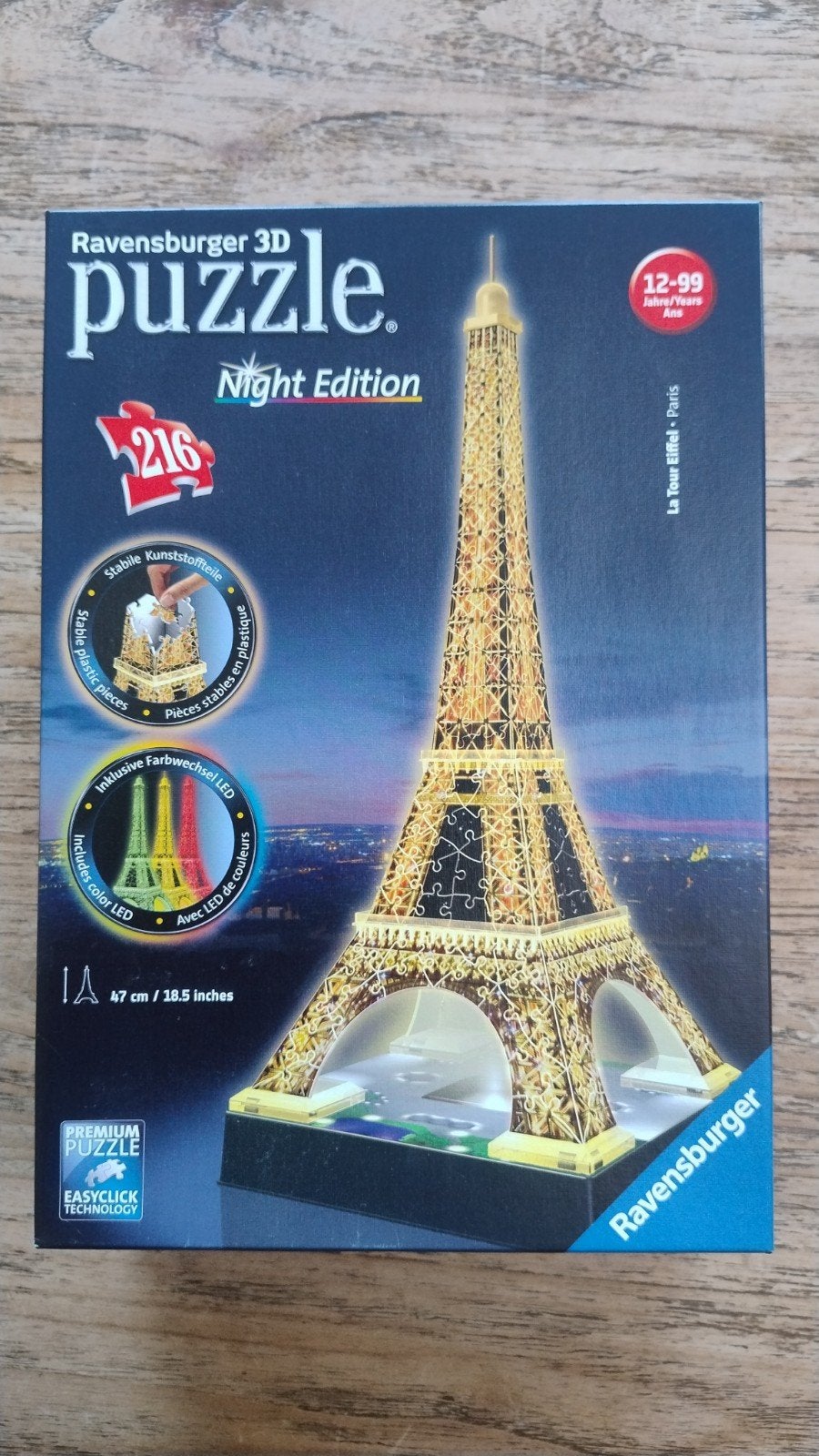3D puzzel Ravensburger Eiffeltoren Night Edition, Ophalen