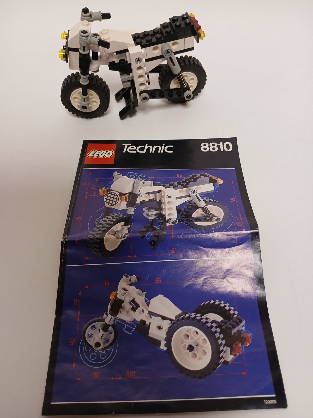 vintage lego technic 8810 motorfiets, Ophalen of Verzenden