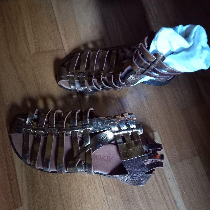 EVE & ADAM schoenen, maat 37 - kleur : goud, Ophalen of Verzenden, Gedragen, Overige kleuren, Sandalen of Muiltjes