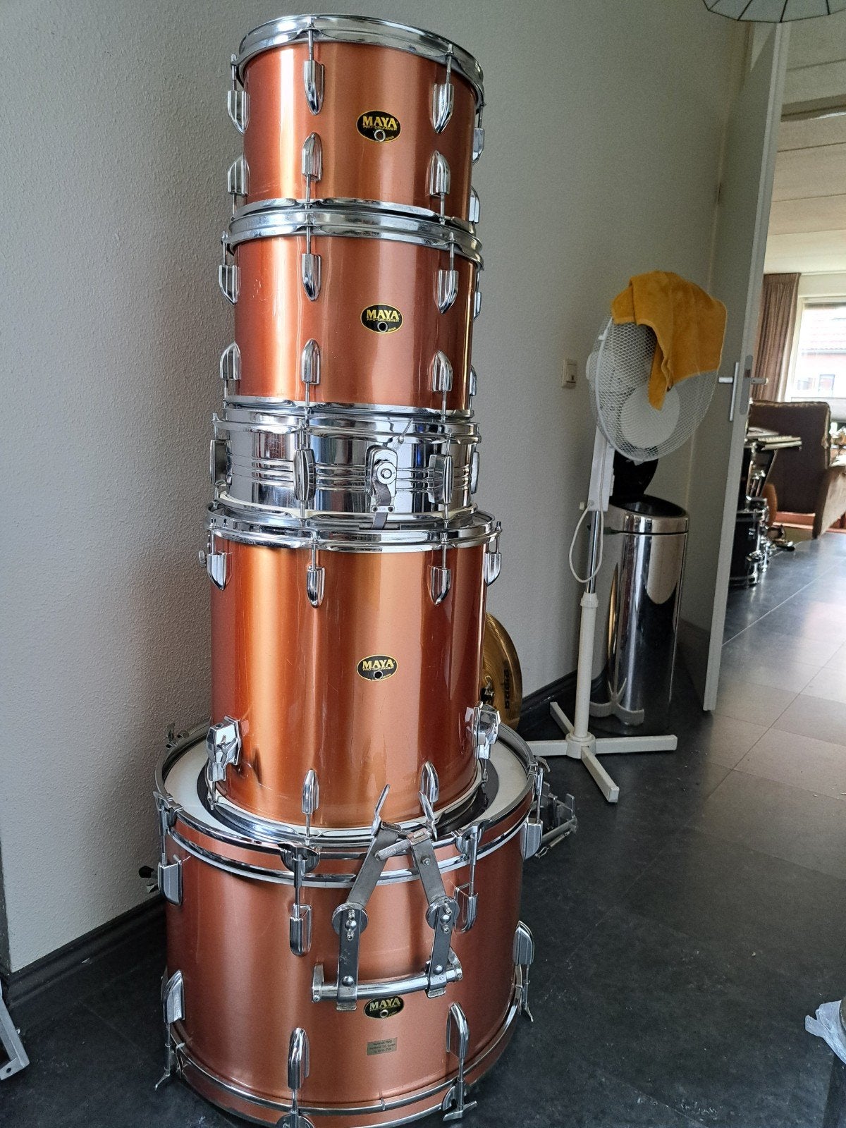 Bijzondere koper Maya  ( aria ) pro drummer hardware bekkens, Muziek en Instrumenten, Ophalen, Gebruikt, Tama