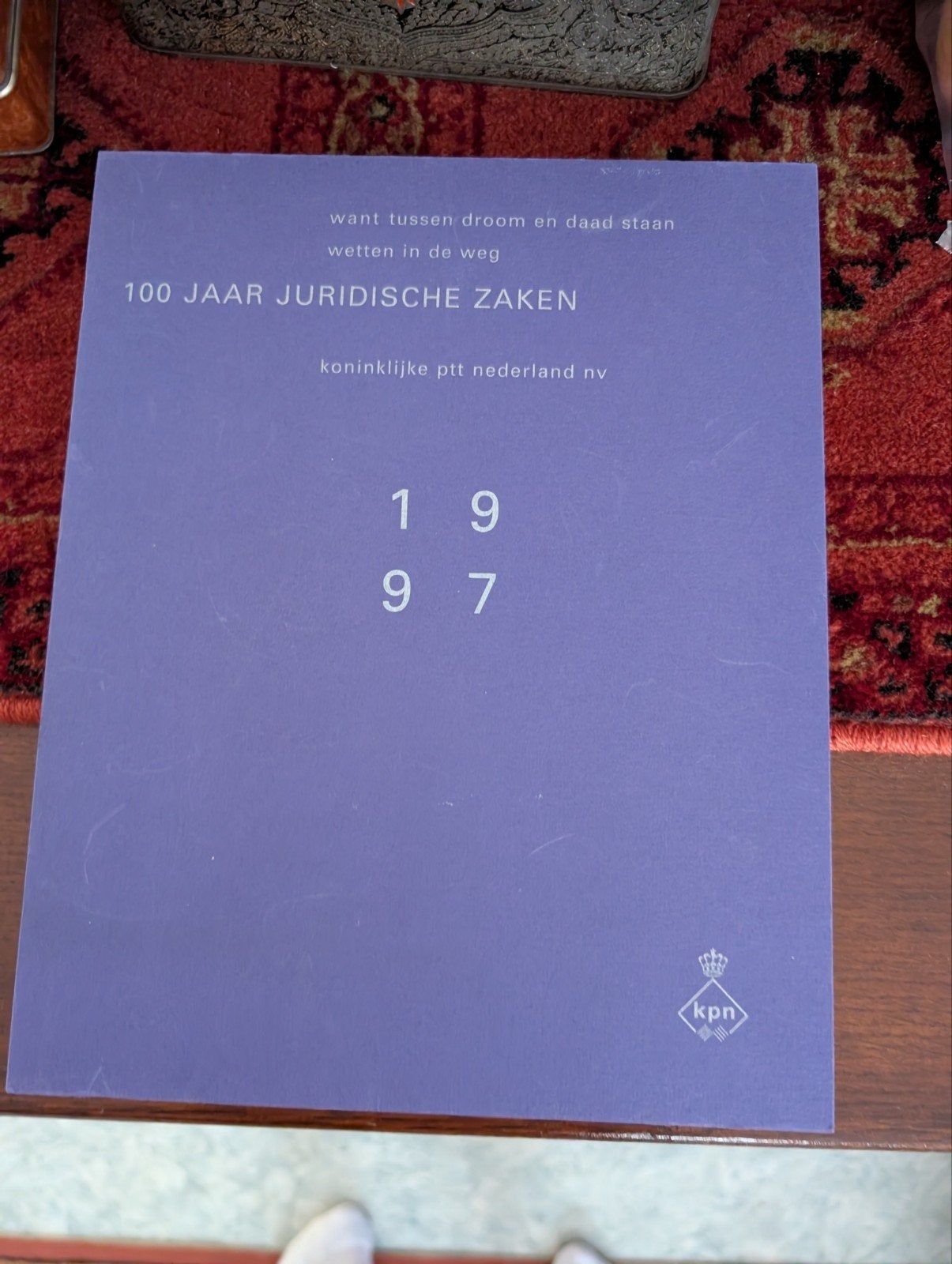 PTT boek, 100 jaar Juridische zaken, Boeken, Ophalen of Verzenden, Zo goed als nieuw