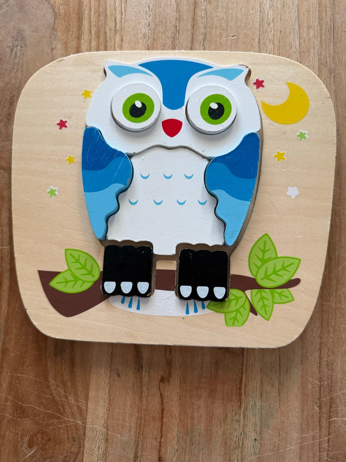 Houten uil puzzel voor kinderen, Ophalen of Verzenden, Zo goed als nieuw, Overige typen