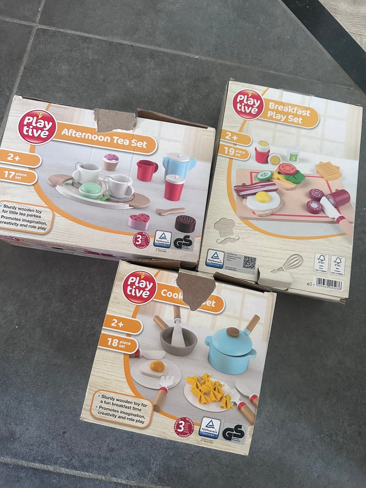 Play tive houten speelsets, Ophalen, Gebruikt, Bakvorm