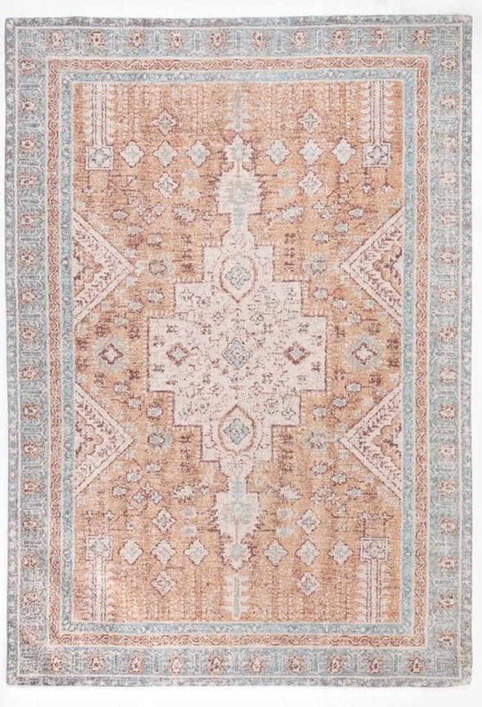 Sissy-Boy - Roestkleurig vloerkleed met vintage look, Ophalen, Gebruikt, 150 tot 200 cm, 200 cm of meer