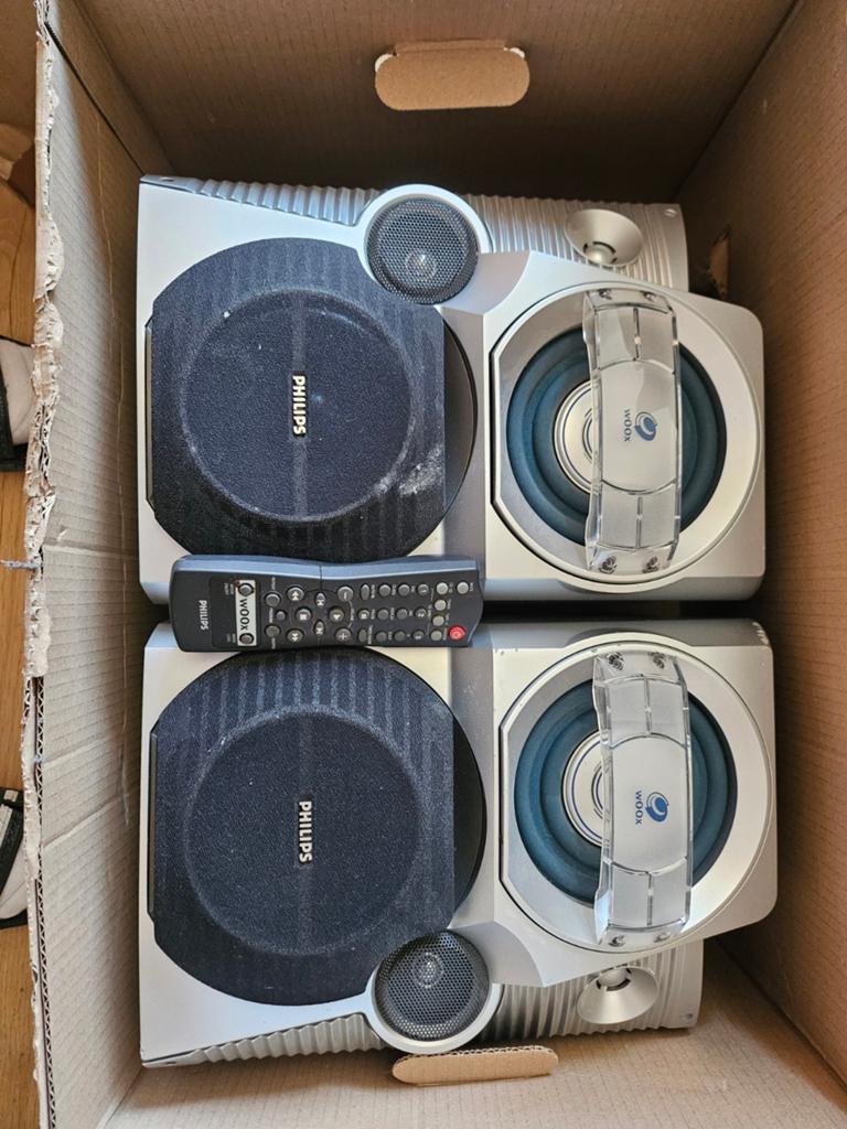 Philips FW-C700 Mini Hifi Systeem met Dubbel Cassettedeck, Ophalen, Philips, Gebruikt, Tuner of Radio