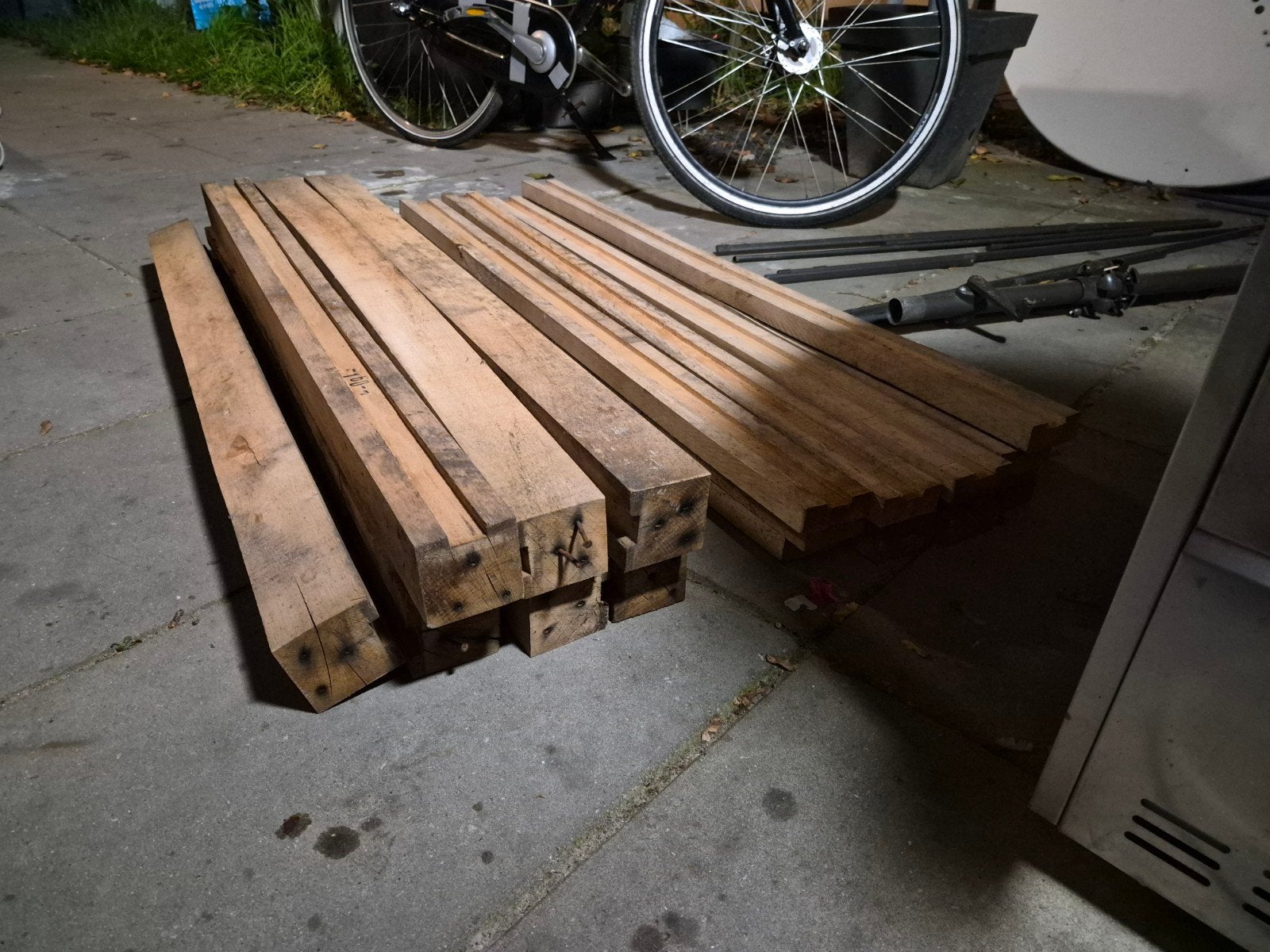 hardhouten palen en latten- Zo goed als nieuw, Ophalen, Zo goed als nieuw, 50 mm of meer, Balk