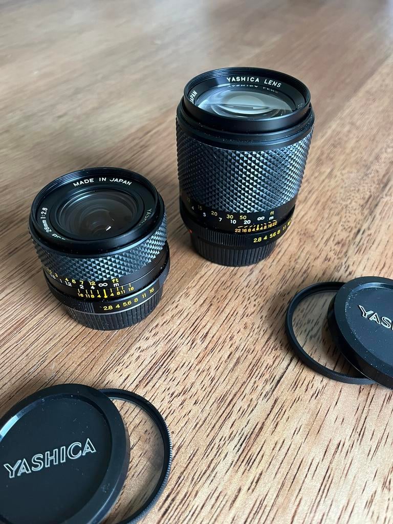 Yashica DSB lenzen: f/2.8 28 en 135mm, Ophalen of Verzenden, Zo goed als nieuw, Telelens