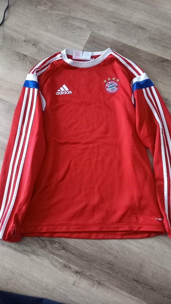 Adidas Bayern München Trainingsshirt Rood Maat 15-16Y, Maat S, Ophalen of Verzenden, Zo goed als nieuw, Shirt