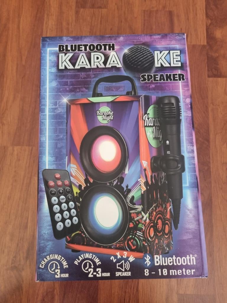 Bluetooth karaoke speaker incl microfoon, Ophalen, Nieuw, Complete set