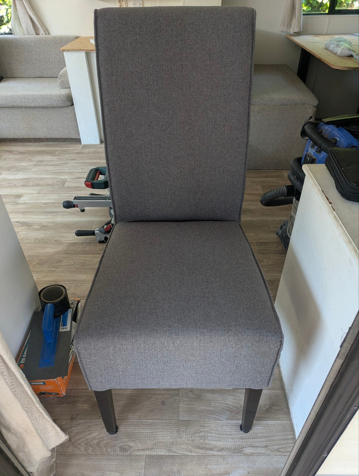 2 gratis stoelen - Grijs, stof, Ophalen, Gebruikt, Twee, Stof