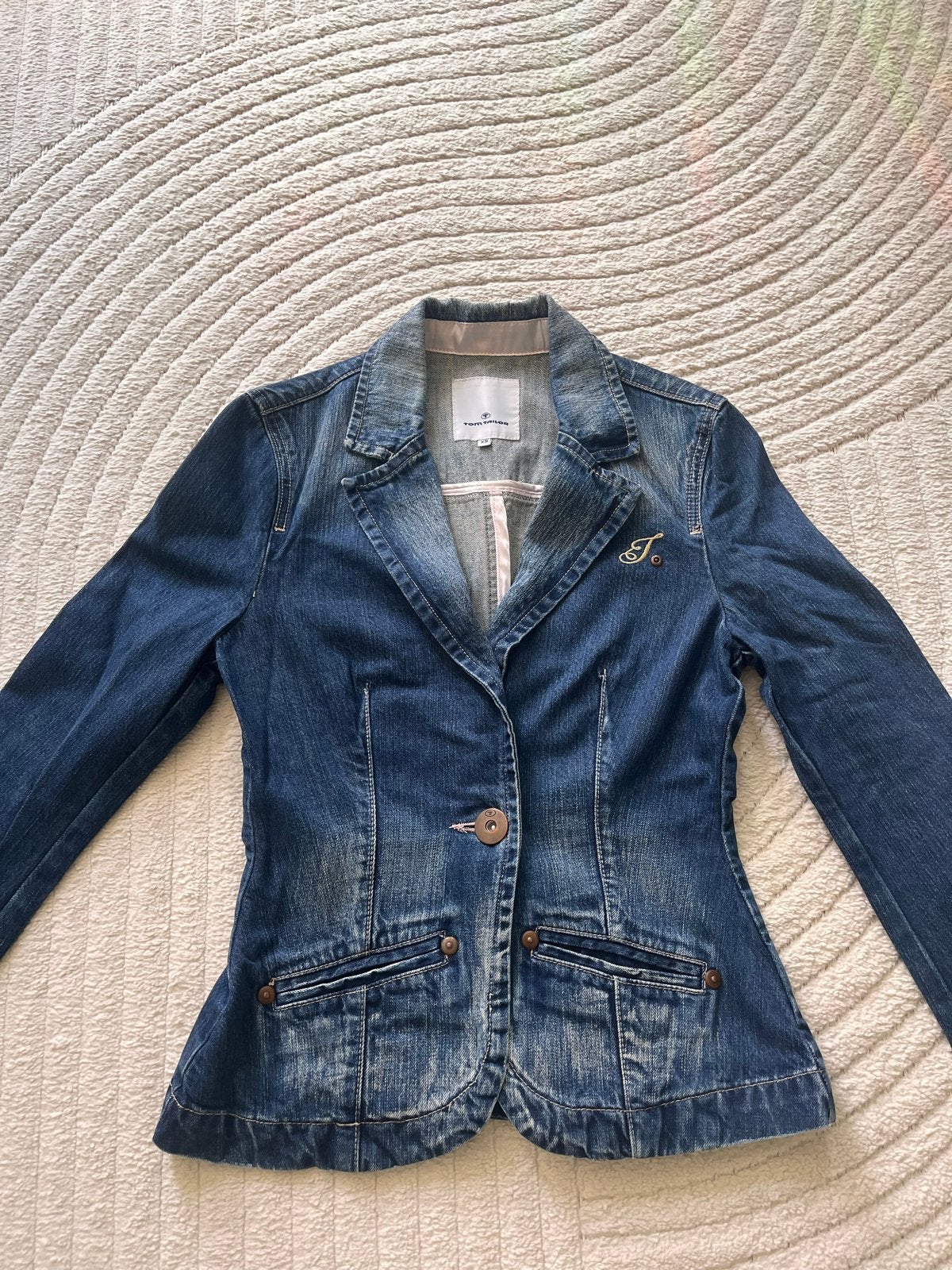 Tom Tailor spijkerjasje XS - perfect voor lente/zomer, Blauw, Ophalen of Verzenden, Zo goed als nieuw, Jasje