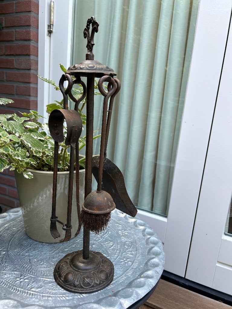 Antieke haardset kachelset, Ophalen of Verzenden