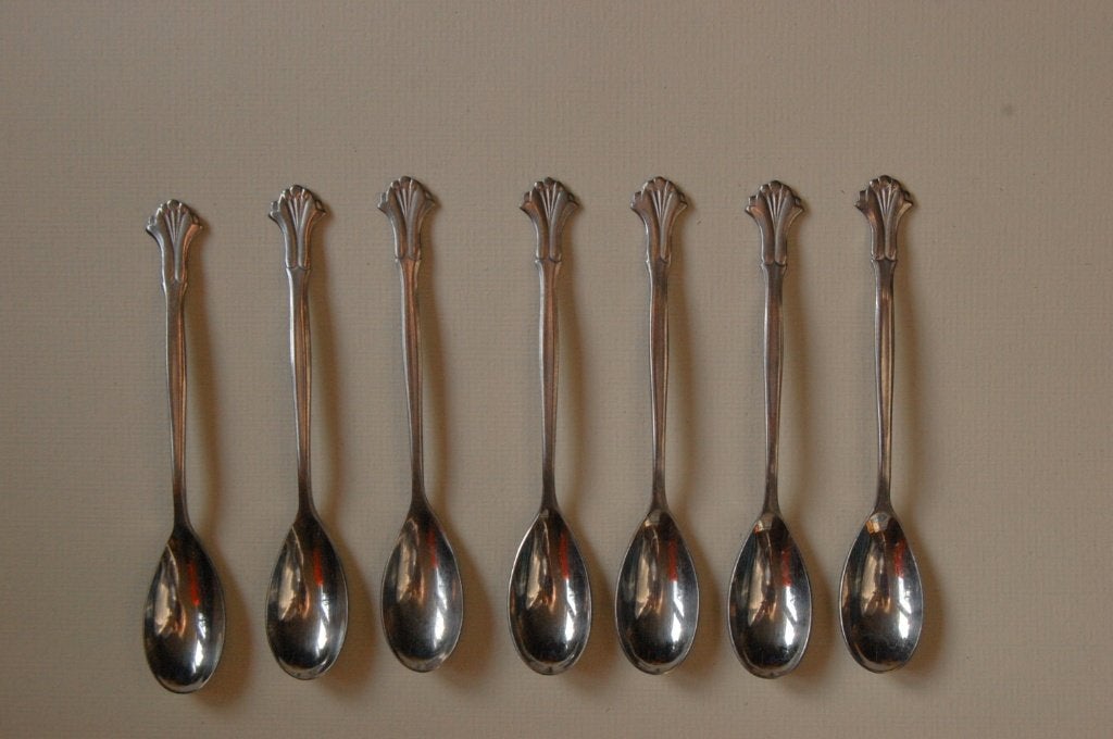 7 theelepeltjes Gero Zilmeta 711, Theelepel, Overige materialen, Gebruikt, Gero