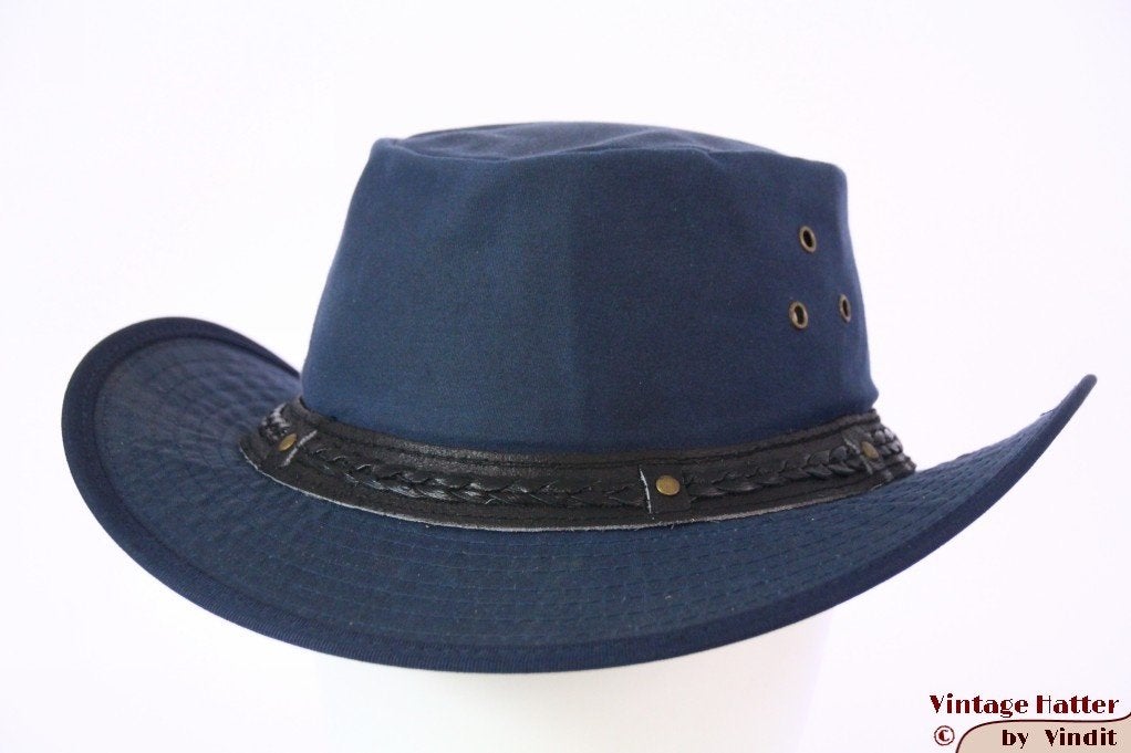 Australische outdoor wax hoed blauw katoen 56 57 58 59 60 61, Hoed, Nieuw, Ophalen of Verzenden, 58 of 59 cm (L, 7¼ of ⅜ inch)