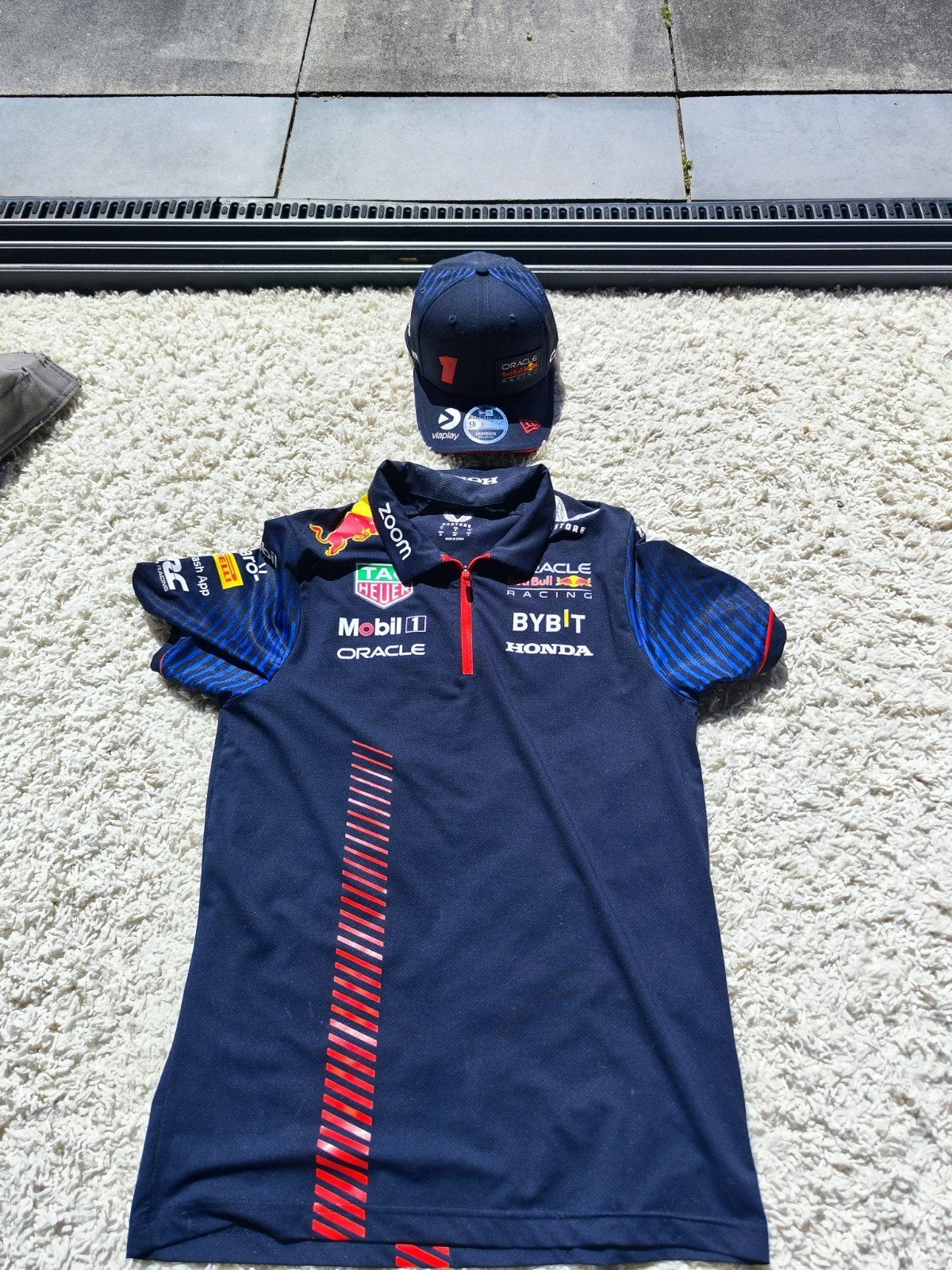 red bull shirt met Verstappen pet, Ophalen, Zo goed als nieuw, Blauw