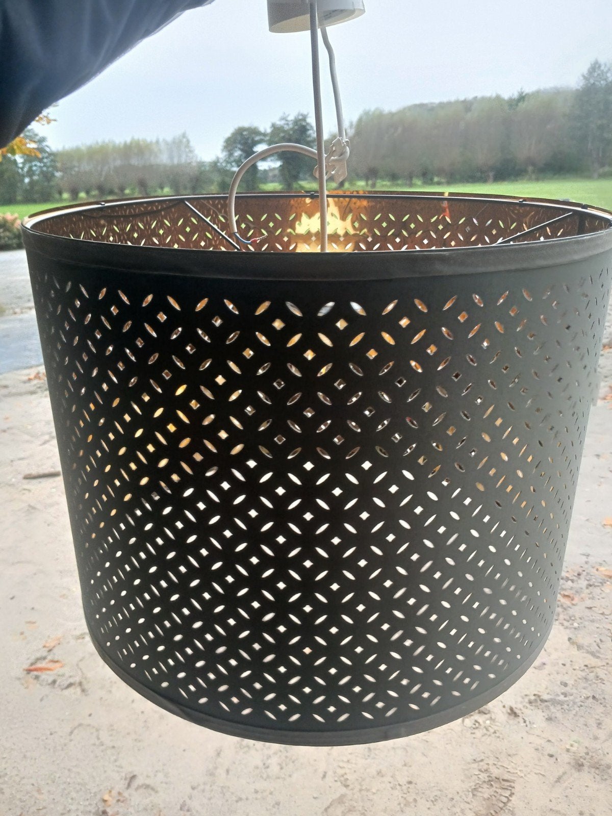 Hanglamp ikea groen/Goud, Rond, Zo goed als nieuw, Groen, Ophalen