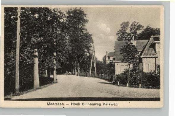 Maarssen Hoek Binnenweg Parkweg st 1933 uitg J. Goetheer