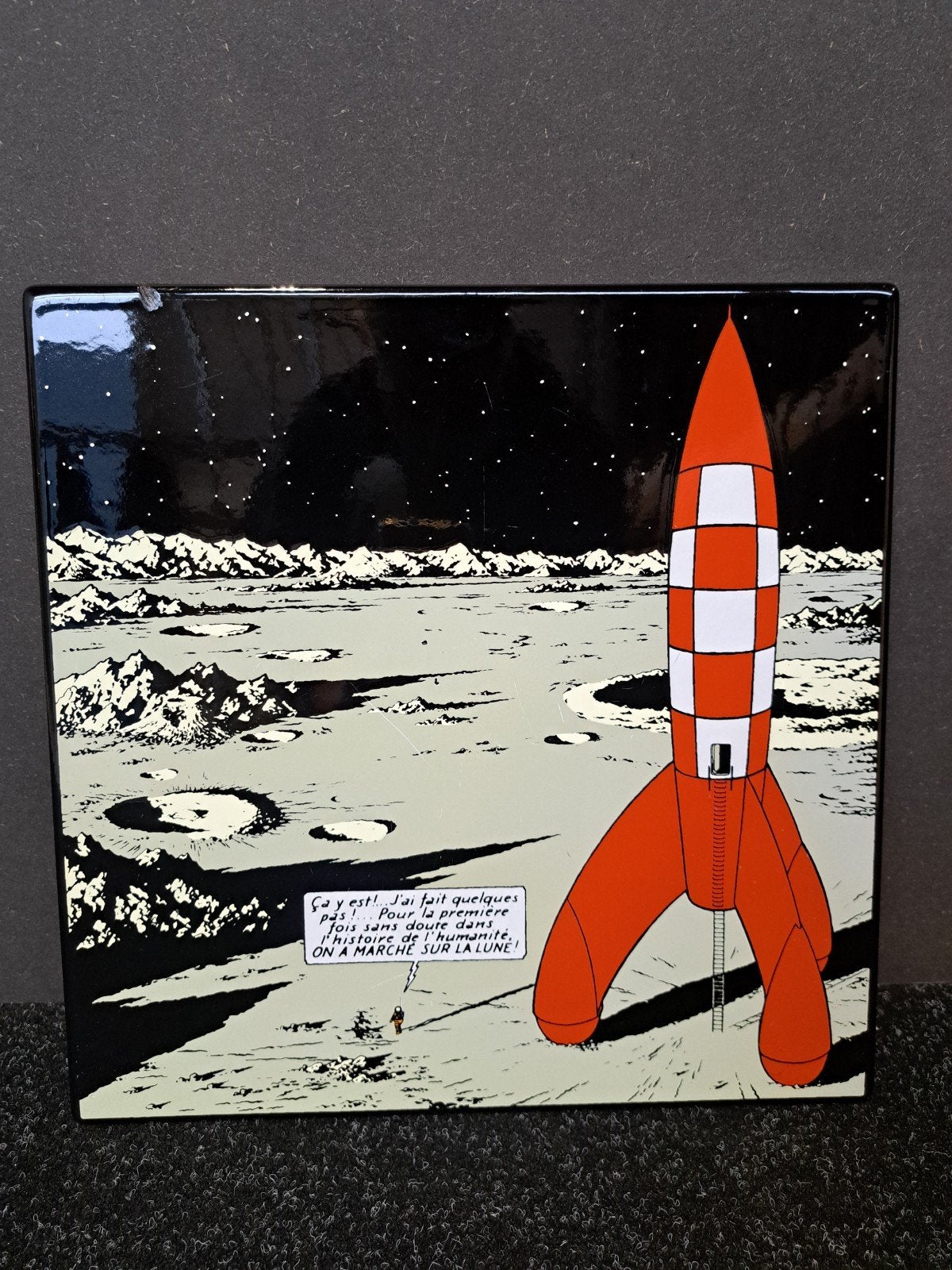 Emaille kuifje tin tin emaillerie belge 1985 Herge, Ophalen, Reclamebord