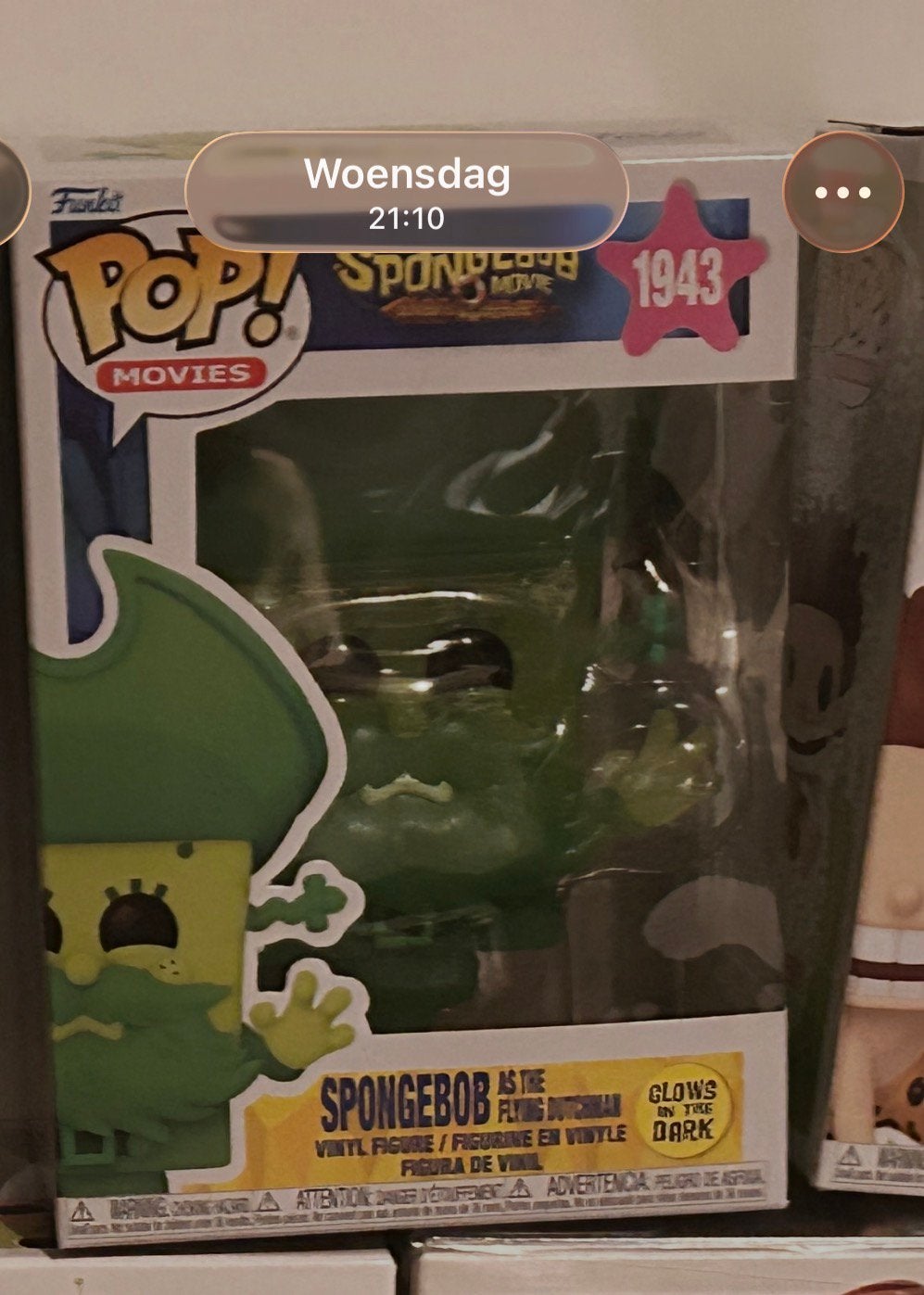 Funko SpongeBob #1943 (The Flying Dutchman Glow in the Dark), Ophalen of Verzenden, Zo goed als nieuw