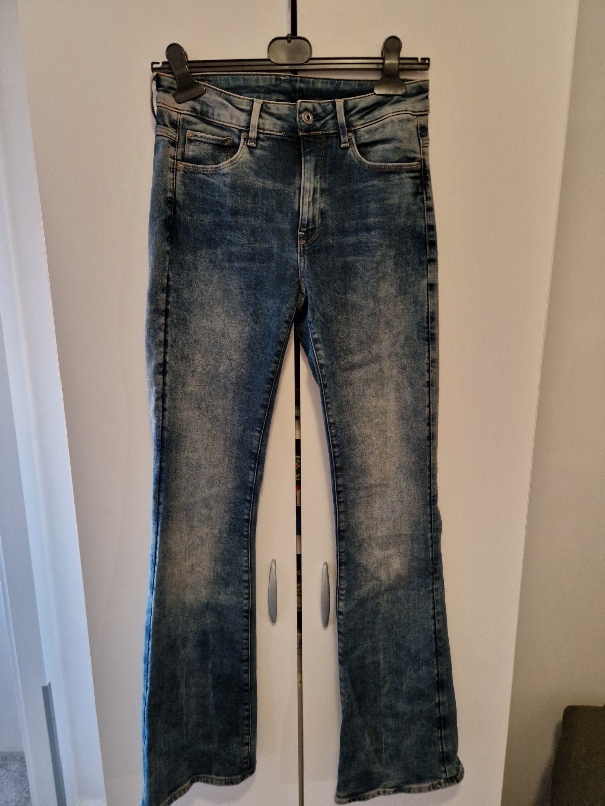 G-Star RAW 3301 High Flare Jeans W29 L34, Blauw, Ophalen of Verzenden, W28 - W29 (confectie 36), Gedragen