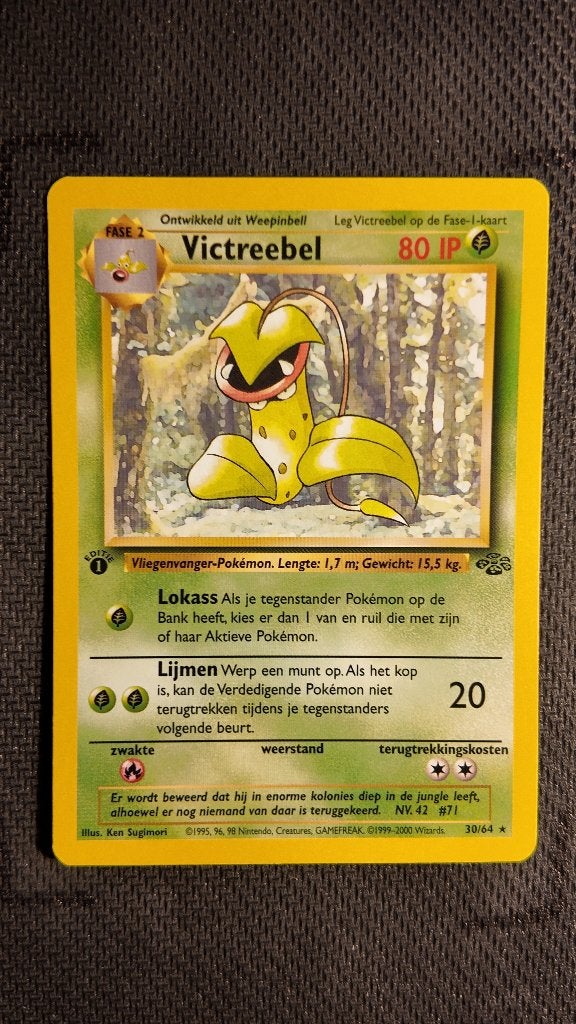 Victreebel 30 Jungle 1st Ed | Pokemon kaart, Hobby en Vrije tijd, Verzamelkaartspellen | Pokémon, Ophalen, Zo goed als nieuw, Losse kaart