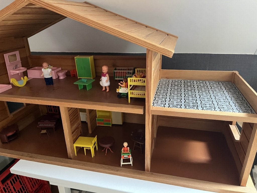 Houten poppenhuis Lundby, Kinderen en Baby's, Speelgoed | Poppenhuizen, Ophalen, Gebruikt, Poppenhuis