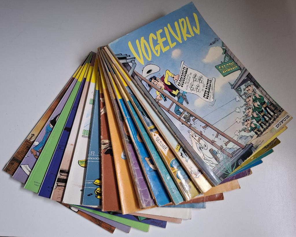 LUCKY LUKE STRIPBOEKEN, Gelezen, Ophalen of Verzenden, Morris, Meerdere stripboeken