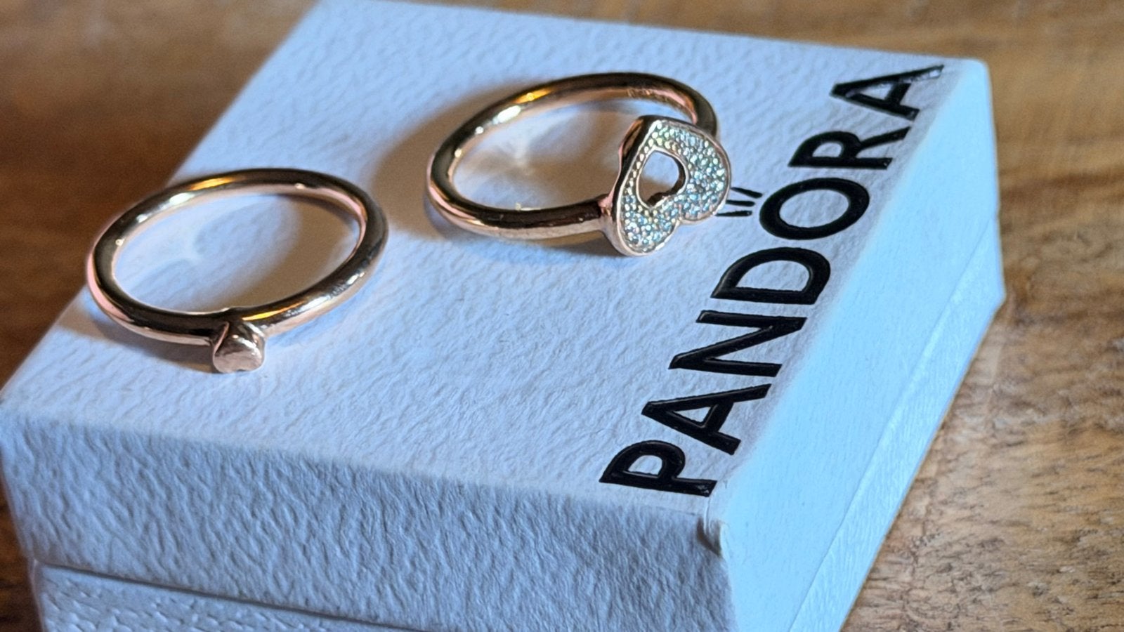 Pandora 14k vergulde gouden ring met hartje, Sieraden, Tassen en Uiterlijk, Met kristal, Ophalen of Verzenden, Zo goed als nieuw