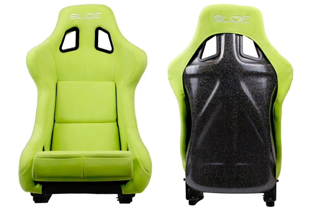 Slide KS2 Kuipstoel groen suede alcantara regenboog glitter, Ophalen of Verzenden