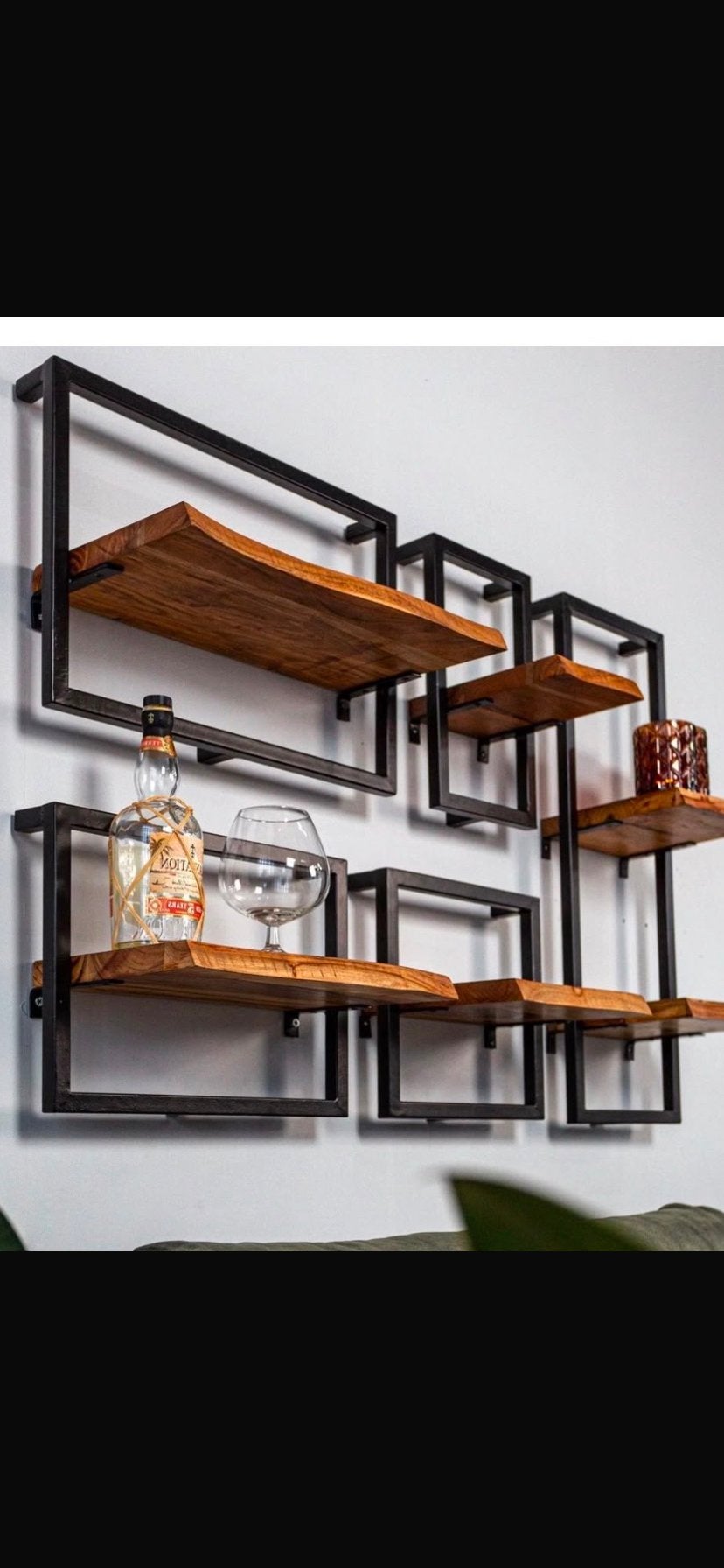 Industriële Wandplank Set - Metaal & Hout, Ophalen of Verzenden, Zo goed als nieuw