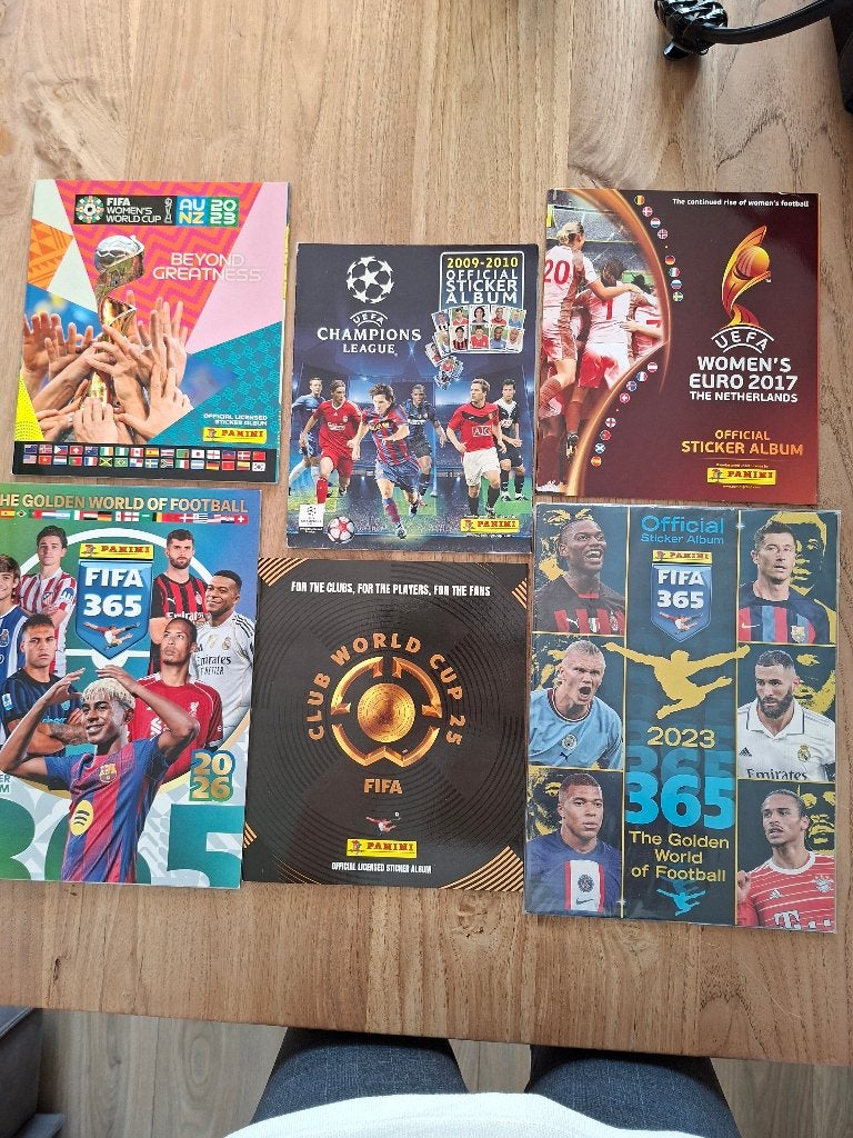 6 lege Panini albums voetbal, Ophalen of Verzenden, Zo goed als nieuw, Overige binnenlandse clubs, Boek of Tijdschrift