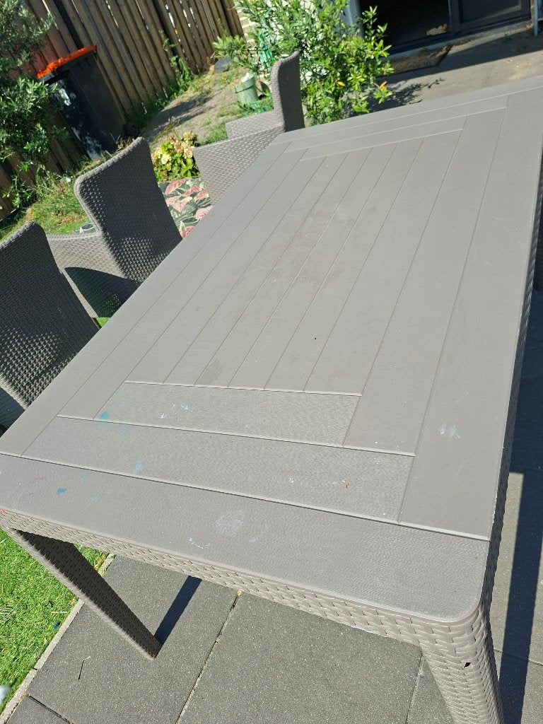 Tuinset  gratis!!!, Ophalen, Gebruikt, 6 zitplaatsen, Tuinset