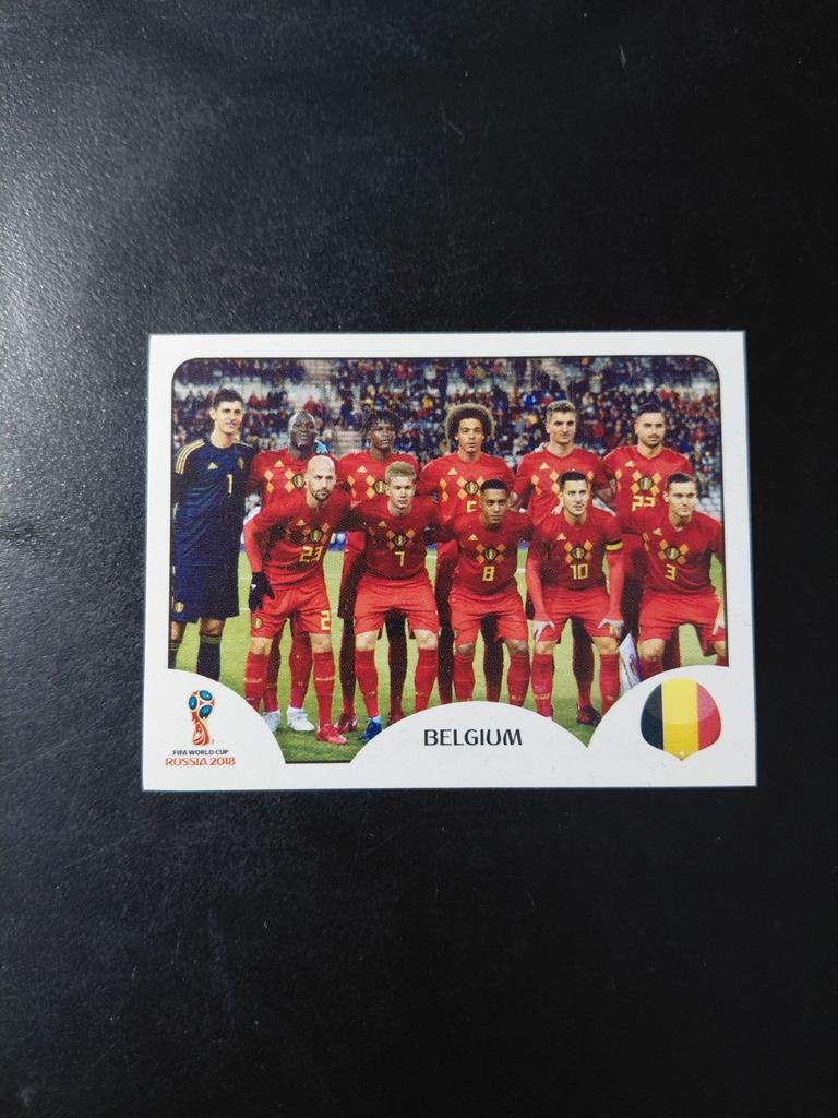 Belgie teamfoto (panini wk 2018) hazard/de bruyne, Ophalen of Verzenden, Nieuw, Buitenlandse clubs, Poster, Plaatje of Sticker