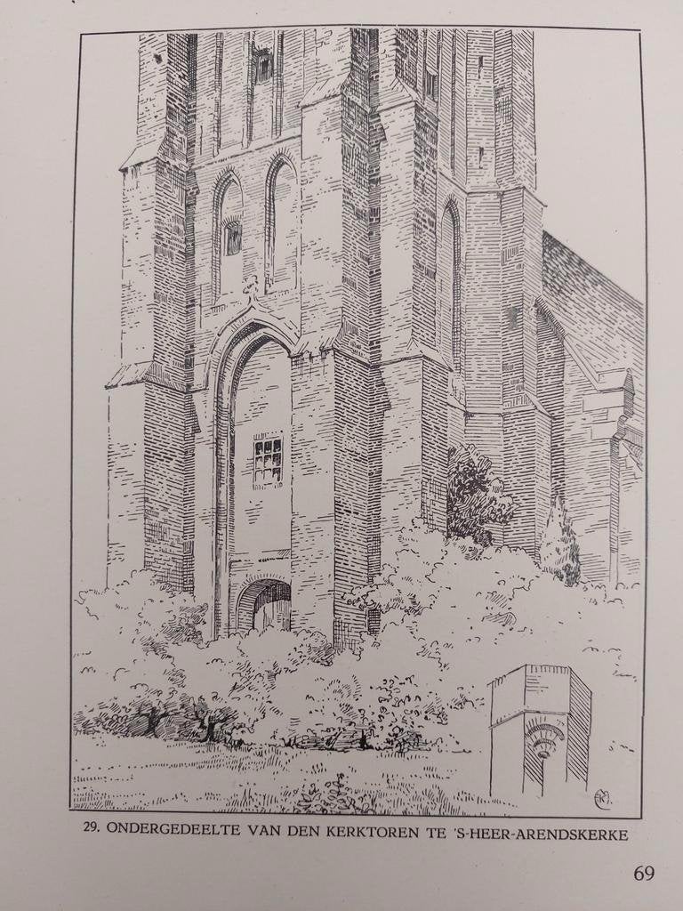 16 / Ondergedeelte kerk 's Heer Arendskerke, Ophalen of Verzenden