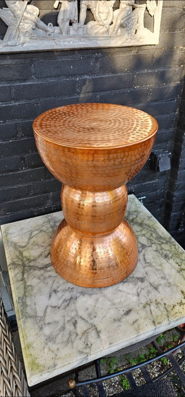 Dutch Bone bijzettafel., Minder dan 45 cm, Minder dan 55 cm, Rond, Ophalen of Verzenden